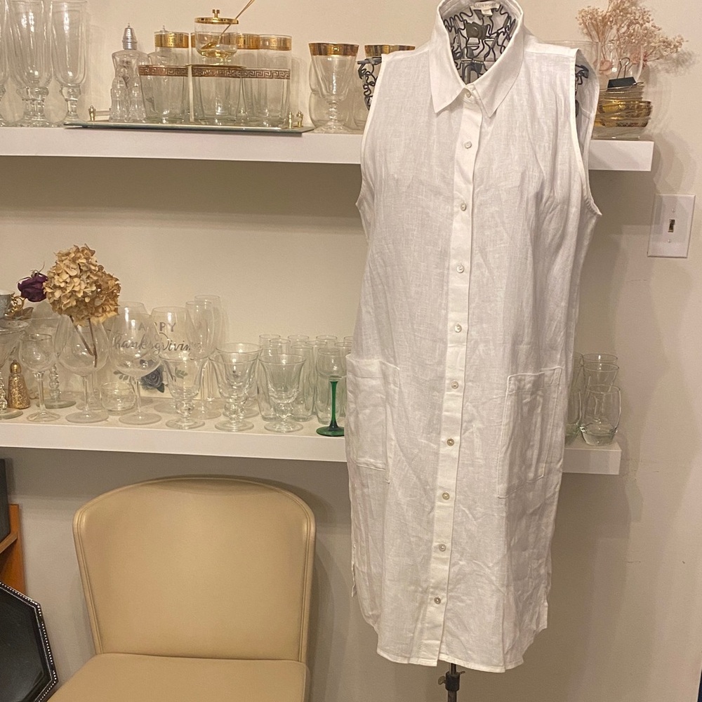 Eileen Fisher Linen Dress Petite Large